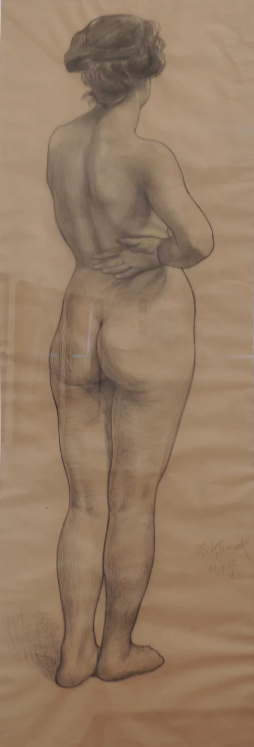 Nudo femminile da tergo - Museo Giorgio Kienerk, Fauglia, Pisa